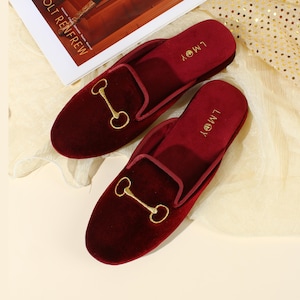 Velvet Slippers Women&#39;s Slippers House Lightweight Non-Slip Elegant House Slippers Men&#39;s Anniversary Day/Winter/Wedding/Birthday Gift