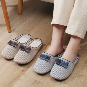 Linen slippers women slippers indoor Japanese slippers great gift for family and friends summer spring
