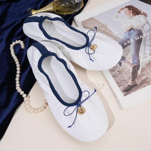 Summer Cotton-Linen Women's Shoes: Ballet Shoes/Folding Slippers Travel Shoes - Green/Pink/Blue White