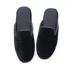 Handmade Velvet Slippers Women's Slippers House Lightweight Non-Slip Elegant Bridal/Bridesmaids/Wedding/Birthday Gift Black