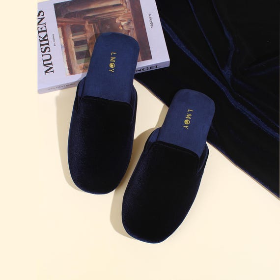 Luxurious Velvet Slippers Comfortable Smoking Slippers Stylish Handmade Women's Velvet Slippers Home Fashion Best Choices for Groom Gifts