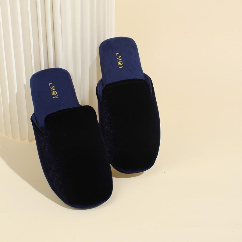 Luxurious Velvet Slippers Comfortable Smoking Slippers Stylish Handmade Women's Velvet Slippers Home Fashion Best Choices for Groom Gifts image 3