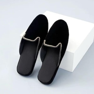 Handmade Velvet Slippers Women&#39;s Slippers House Lightweight Non-Slip Elegant House Slippers Bridal/Bridesmaids/Wedding/Birthday Gift
