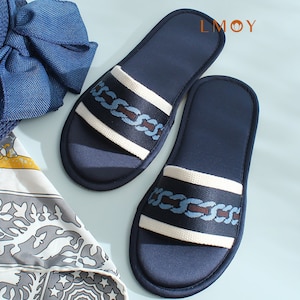 Stain slippers women slippers indoor slippers, rubber sole, open toe