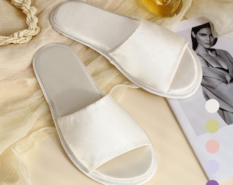 Wedding Slippers Bride Bridal Getting Ready Slippers Shower Gift Bride to Be Wedding Gift for Bride Honeymoon Bridesmaid Travel Slippers