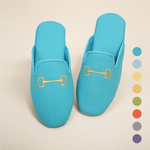 Cotton Slippers Women&#39;s Slippers with Embroidery Old Money Style Lightweight Elegant Slippers Anniversary Day/Winter/Wedding/Birthday Gift