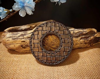 Skórzana tsuba, shinai tsuba, bambusowa osłona miecza, kendo, kendo tsuba, skórzana osłona shinai