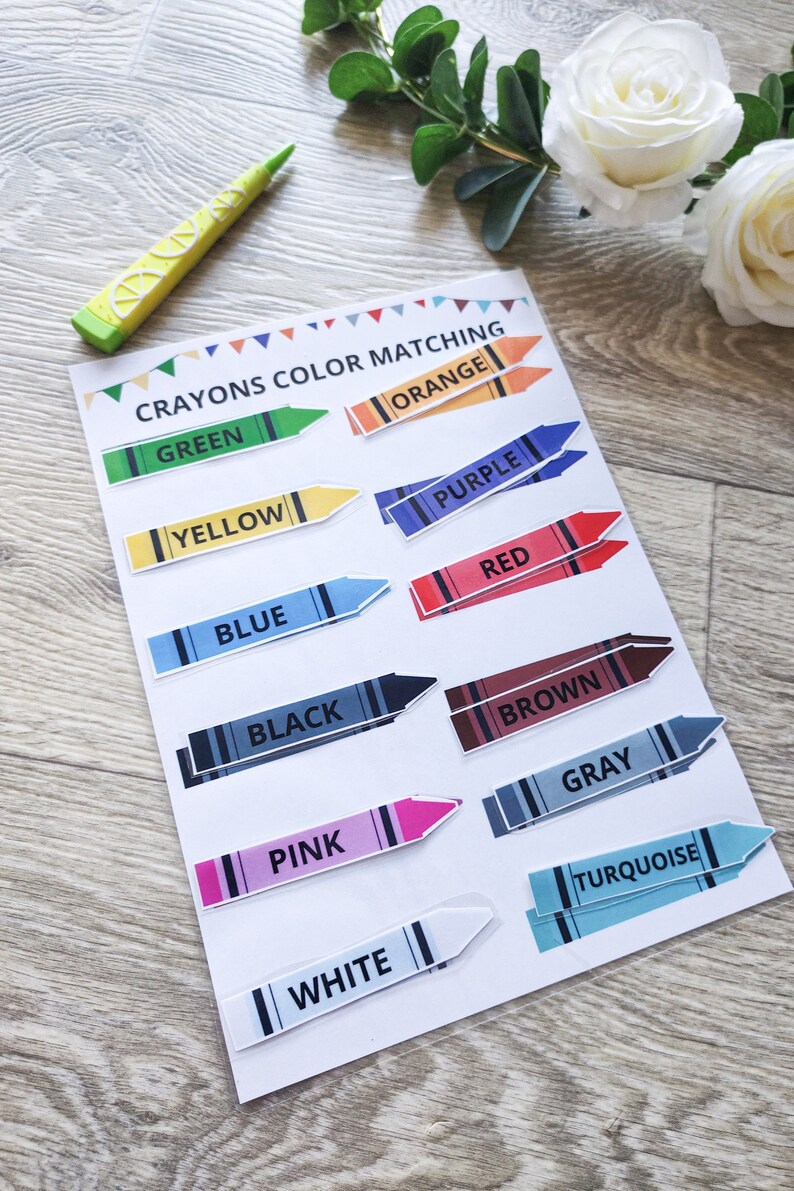 Matching Colors Printable Color Matching Activity Learning - Etsy