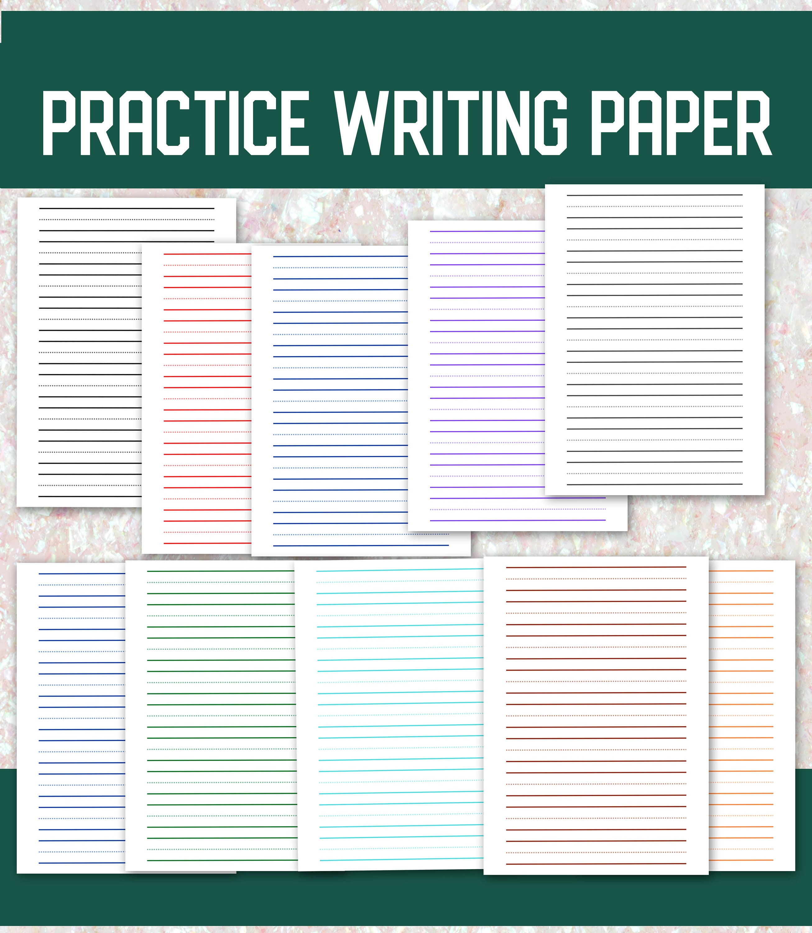 Printable Practice Writing Paper , Blank Tracing Paper, Toddler ABC ...