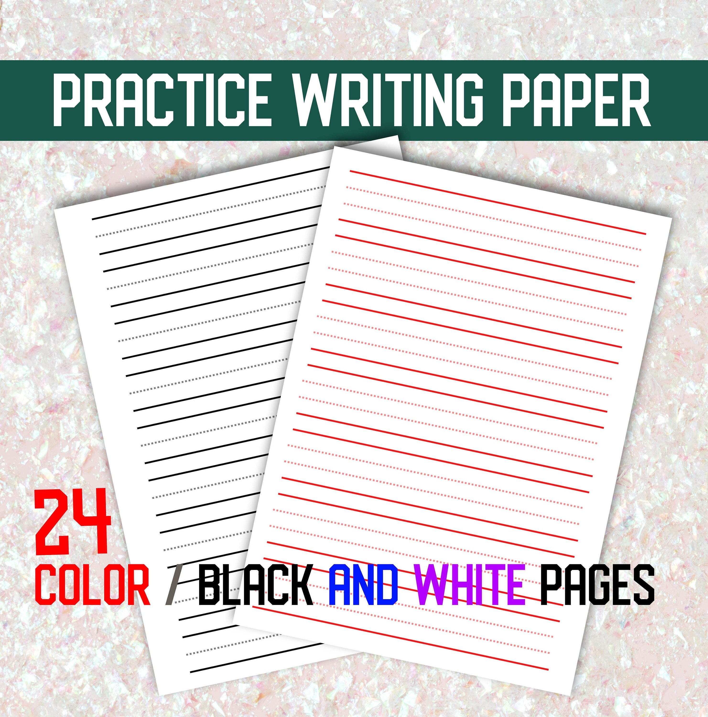 Printable Practice Writing Paper , Blank Tracing Paper, Toddler ABC ...
