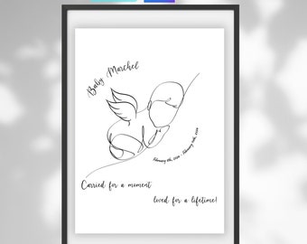 Carried for a moment, Sympathy Gift, Miscarry Keepsake, Editable Print