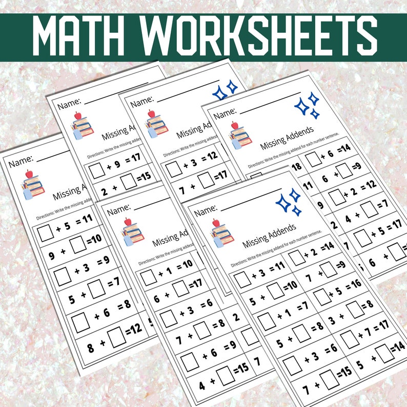 Math Worksheets 1-20, Printable Math Additional Worksheets, Homeschool ...