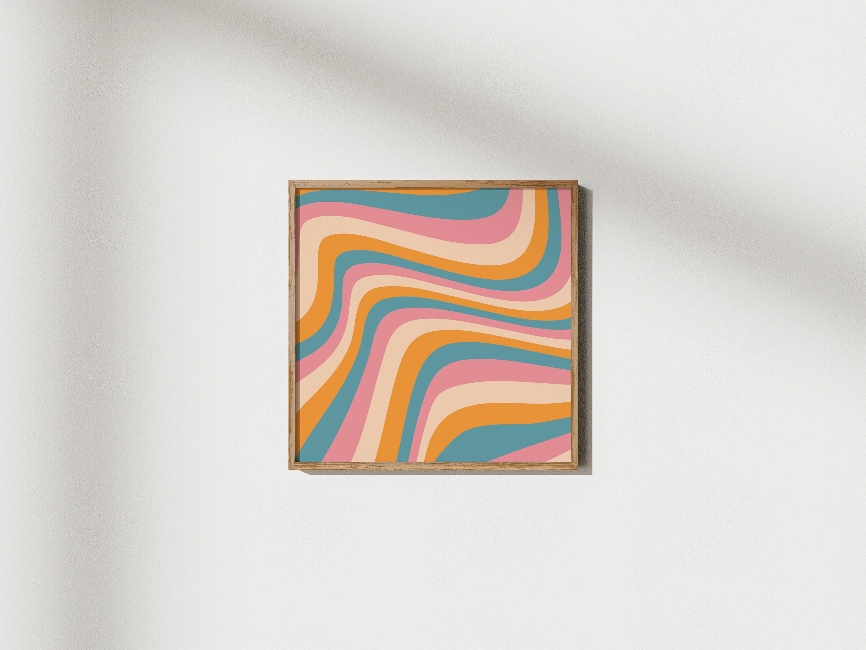 Printable Square Retro Wall Art,retro Square Prints,square Posters ...