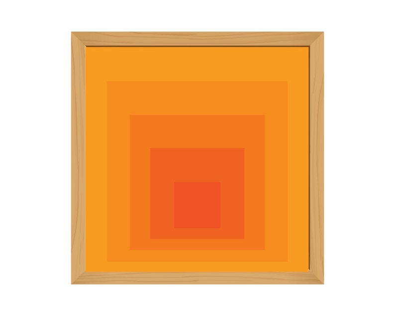 Printable Square Wall Art,square Posters,colorful Prints,orange Wall