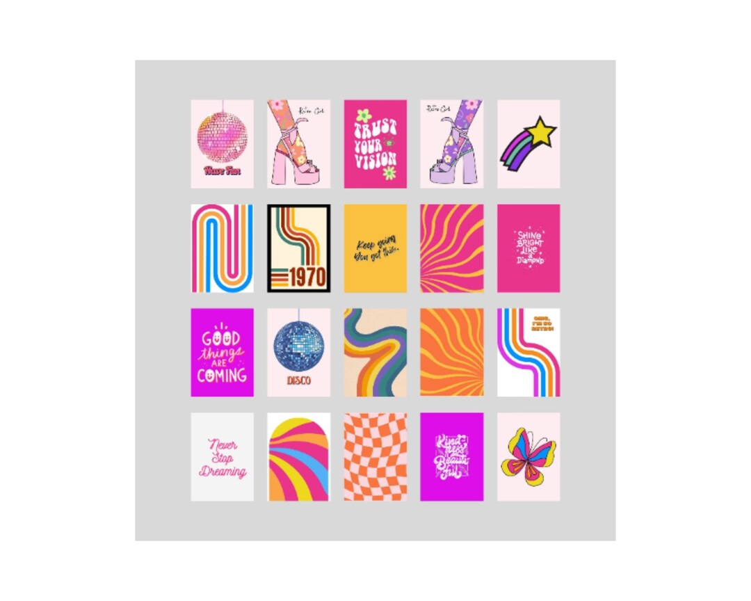 Mini Printable Retro Postcardprintable Retro Cardsmini Retro Prints5x7 ...