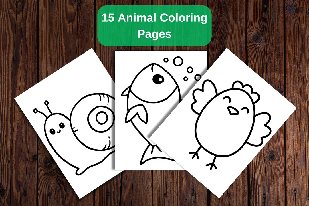 Printable Animal Coloring Pages ,15 Coloring Pages, Kindergarten ...