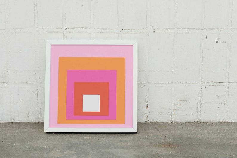 Printable Square Wall Artsquare Posterscolorful Printspink Wall Artpink ...