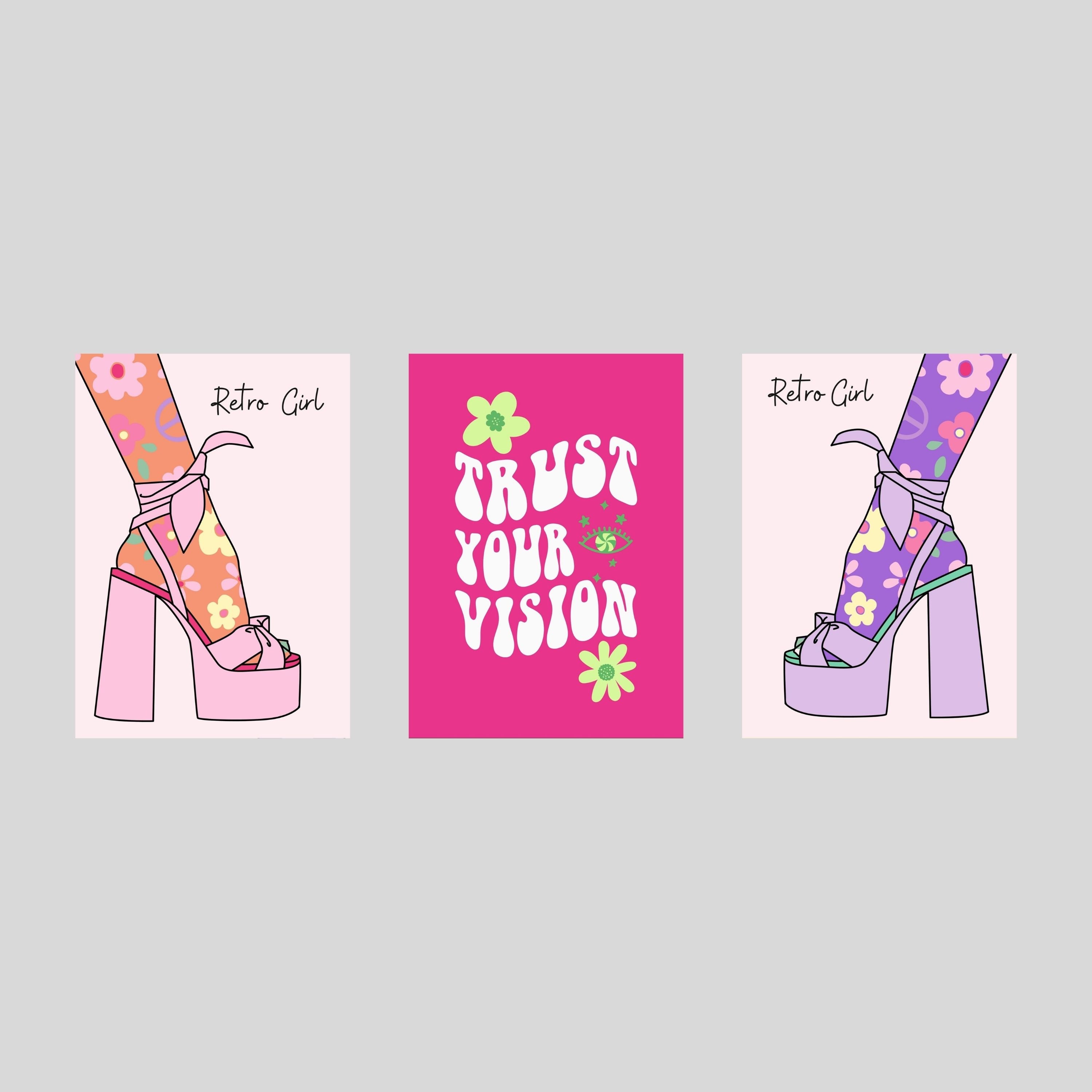 Mini Printable Retro Postcardprintable Retro Cardsmini Retro Prints5x7 ...