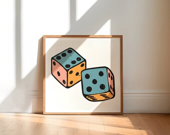 Printable Wall Art, Square Retro Wall Art, Retro Poster, Retro Prints, Square Prints, Retro Wall Prints