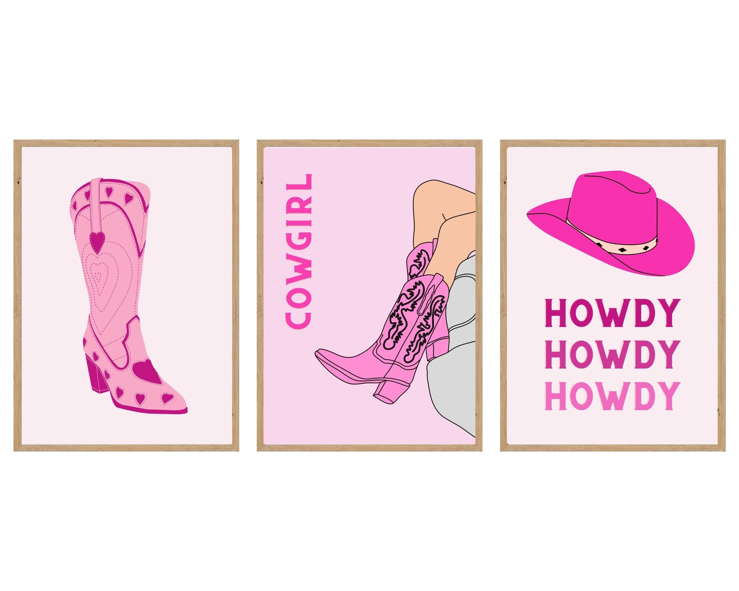 Printable Cowgirl Poster Set cowgirl Wall Artretro Art Etsy