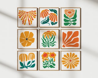 Printable Art Square Set of 6 Flower Market - Etsy