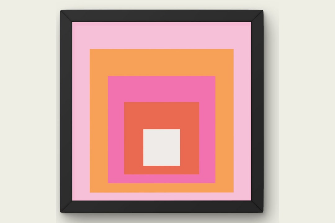 Printable Square Wall Artsquare Posterscolorful Printspink Wall Artpink ...
