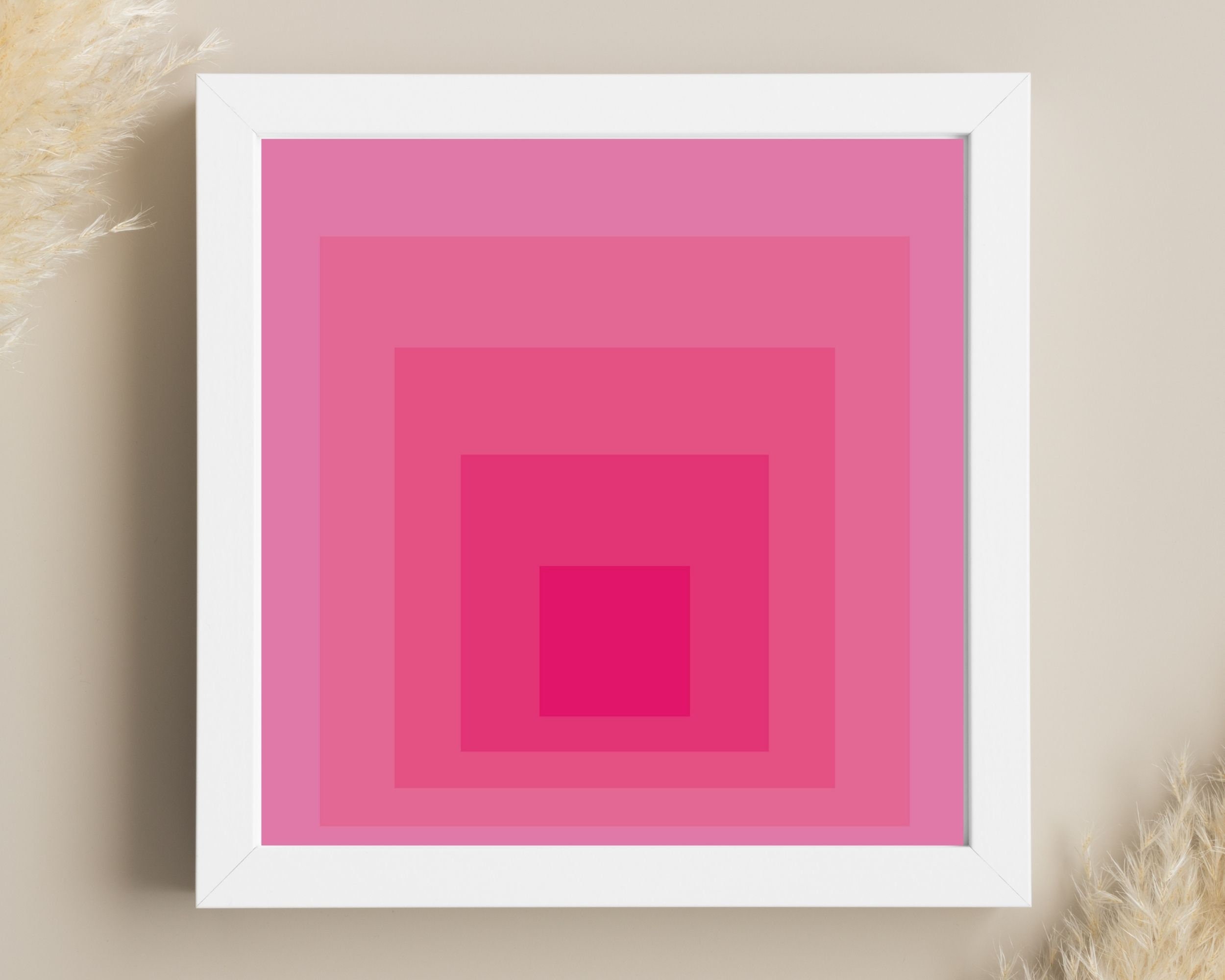 Printable Square Wall Artsquare Posterscolorful Printspink Wall Artpink ...