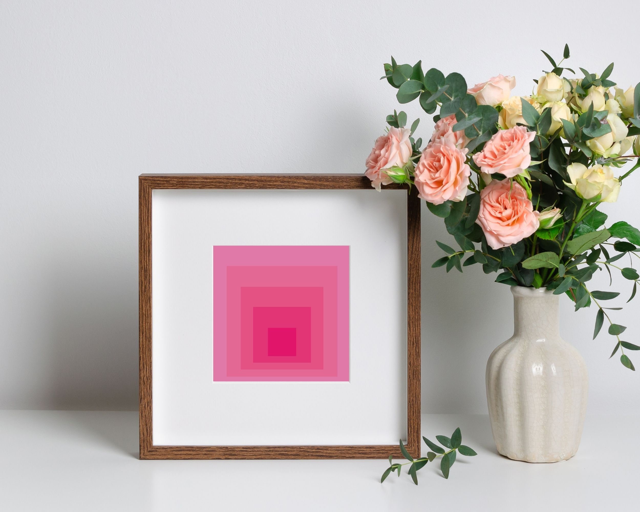 Printable Square Wall Artsquare Posterscolorful Printspink Wall Artpink ...