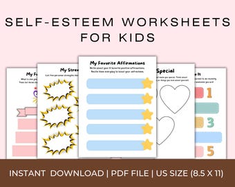Self-Esteem Worksheets for Kids: Confidence Building Activities (PDF)