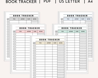 Book Tracker Printable Reading Log Printable Bookworm Checklist Book Reading List