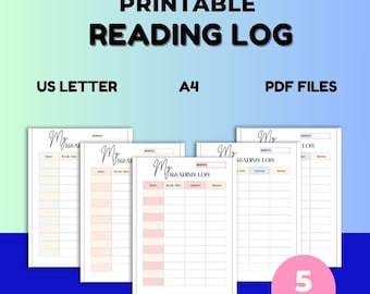 Reading Log Pastel Colors Printable Bookworms Reading Checklists