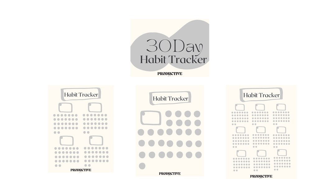 Monthly Habit Tracker Printable, Digital 30 Day Habit Tracker, Habit ...