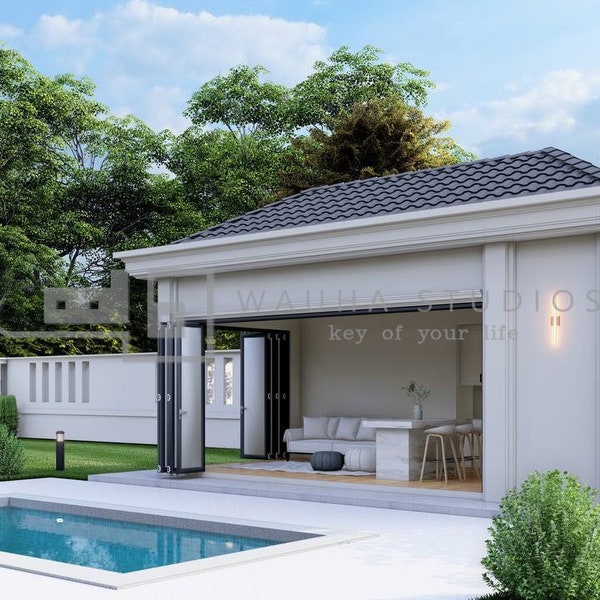 TPH 01 | Swimming Pool Design | 3D Design | Architecture Design | Home Design | Pool House