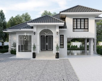 MSD 003 | 4 Bedrooms 4 Bathrooms |  House Design | 3D House | Modern House | Cottage House | Architecture Design | Home Design