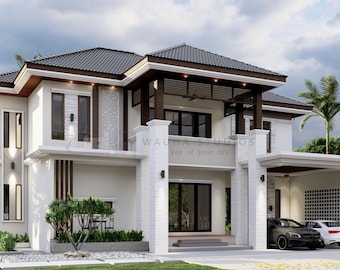 Modern Bali-Style Villa (5 Bedrooms, 3 Bathrooms)