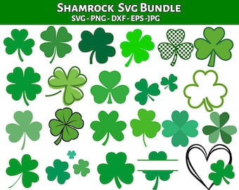 Shamrock SVG Bundle | St Patrick's Day Clipart (Digital Files)