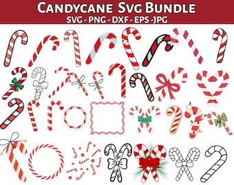 Candy Cane SVG Bundle | Lollipop SVG File for Cricut | DXF - Etsy