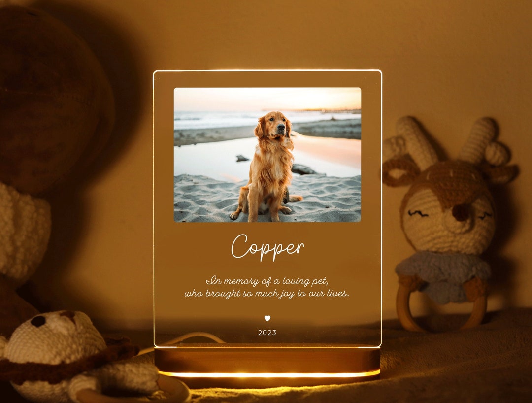 Custom LED Dog Lamp, Custom Dog Memorial Night Light, Pet Lover Gift