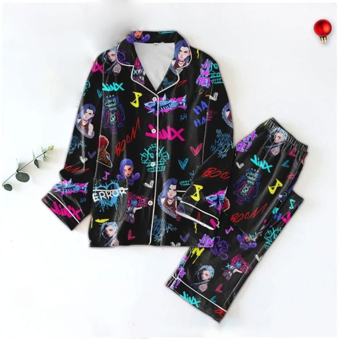 Tv Reklam Pyjamas Jinx Arcane TV Series 2024 Pajamas Set, Jinx Arcane Pajamas, Arcane ...