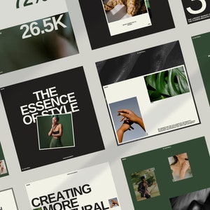Editorial Canva Social Templates | Small Business Instagram Templates | Minimalistic Modern Templates