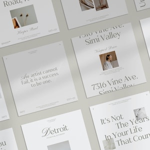 Creme Canva Social Templates | Business Instagram Templates | Minimal Luxury Templates | Neutral Templates