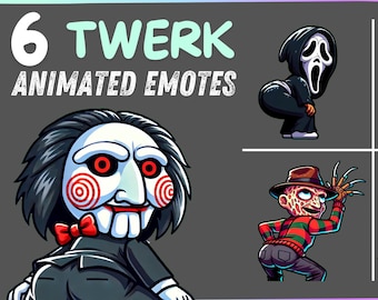 6 Animated Emotes | Twitch Emotes | Twerk Emotes | Animated Emotes | Emotes Animated Twitch | Custom Emotes | Halloween Emotes |Twitch Emote