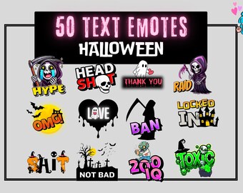 50 Halloween Twitch Emotes | Text Acronyms & Discord Emotes