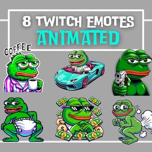 8 Funny Animated Emotes | Twitch Emotes | Emotes Twerk | Animated Twitch Emotes | Custom Emotes | Meme Frog Emotes | Twitch Emotes Animated