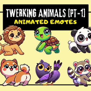 10 Animated Twerk Emotes | Twitch Emotes | Emotes Twerk | Animated Twitch Emotes | Custom Emotes | Twerking Emotes | Chibi | Twitch Overlay