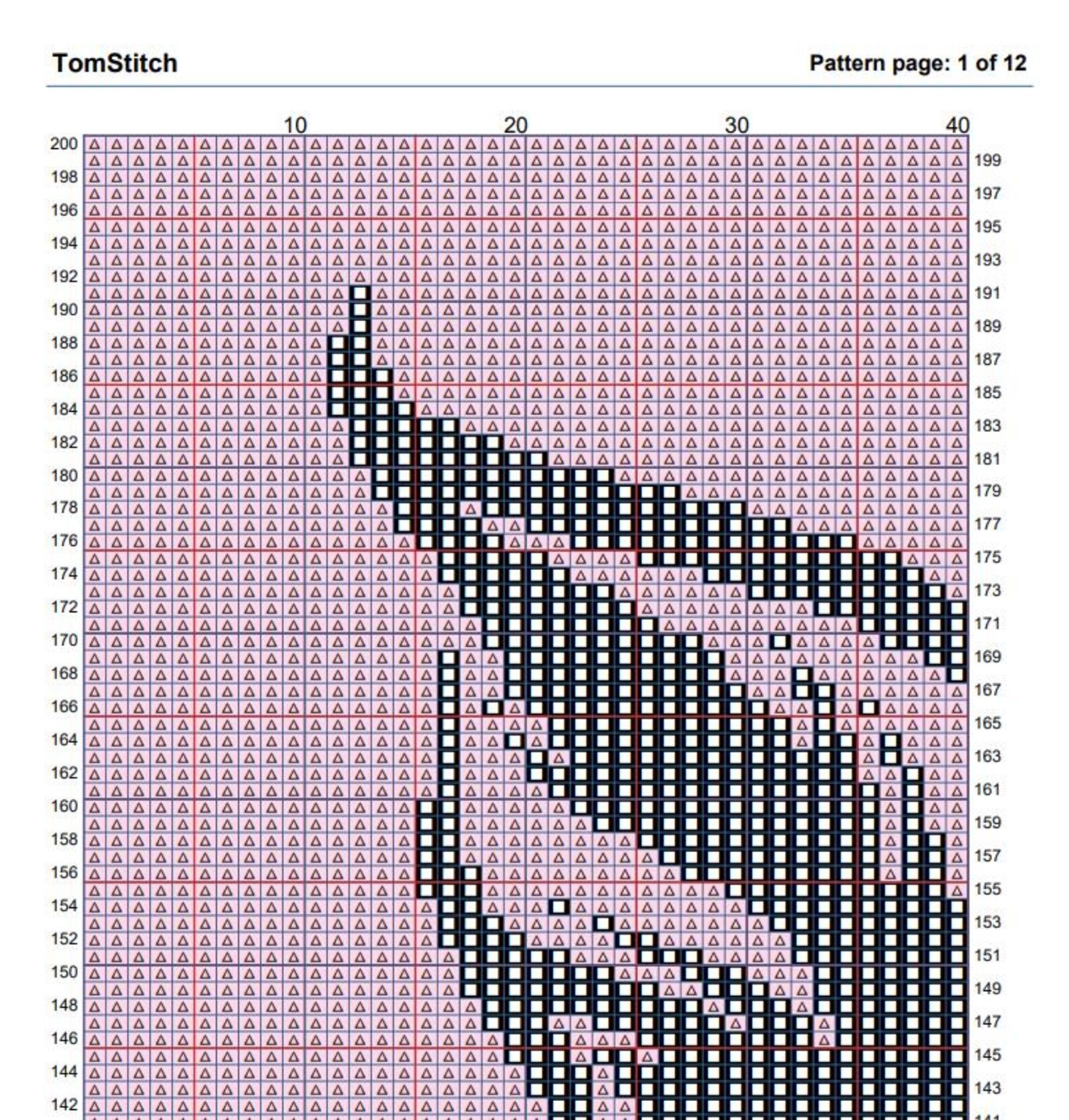 CROCHET! Pig Crochet Afghan Pattern Graph - Etsy