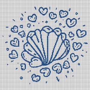 HÄKELN! Love Shell afghanischen Häkelmuster Graph