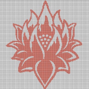 Motif de point de croix silhouette 2 fleurs exotiques en pdf