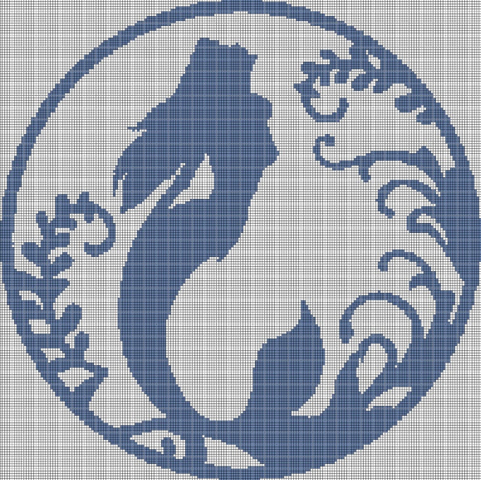 Mermaid Silhouette Cross Stitch Pattern in Pdf - Etsy