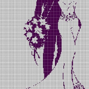 Wedding Couple Silhouette Cross Stitch Pattern in Pdf - Etsy